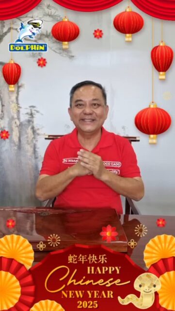 Mr. Johnny Tan and Captain Dolphin's team wish you a prosperous and successful Chinese New Year! 🏮🎋 May this year bring new opportunities, growth, and success to you. May 2025 bring you good health, happiness, and abundant wealth. Gong Xi Fa Cai! 🤝🏻🧧
尊敬的 Johnny Tan 先生和 Captain Dolphin 的团队,恭祝您新春快乐,生意兴隆!🏮🎋 愿今年为您带来新的机会、成长和成功。愿2025年为您带来健康、快乐和丰盛的财富。恭喜发财!🤝🏻🧧