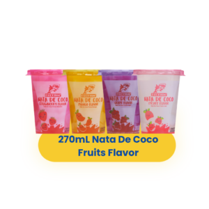 Nata De Coco with Fruit Flavor (270ml x 24cups)
